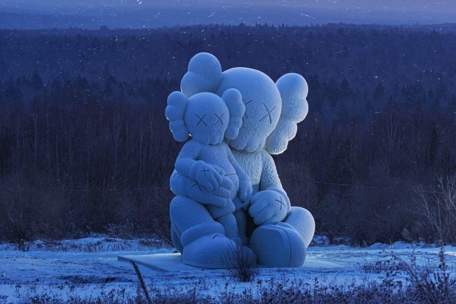 A snow-covered KAWS installation lands in China for the next chapter of Companion’s tour