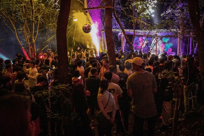 Late-night revelry returns to a dark forest near Seoul at The Air House Festival