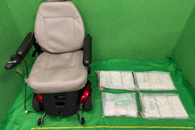 Customs seize 11kg of cocaine hidden in wheelchair at Hong Kong airport