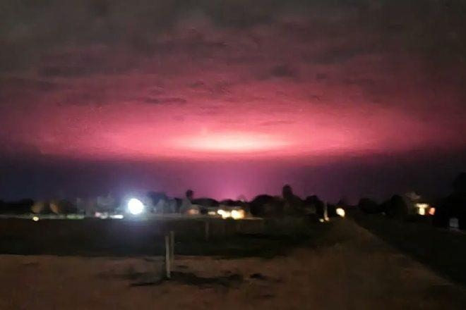 "Alien-like" pink glow over Australian town turns out to be from a weed factory