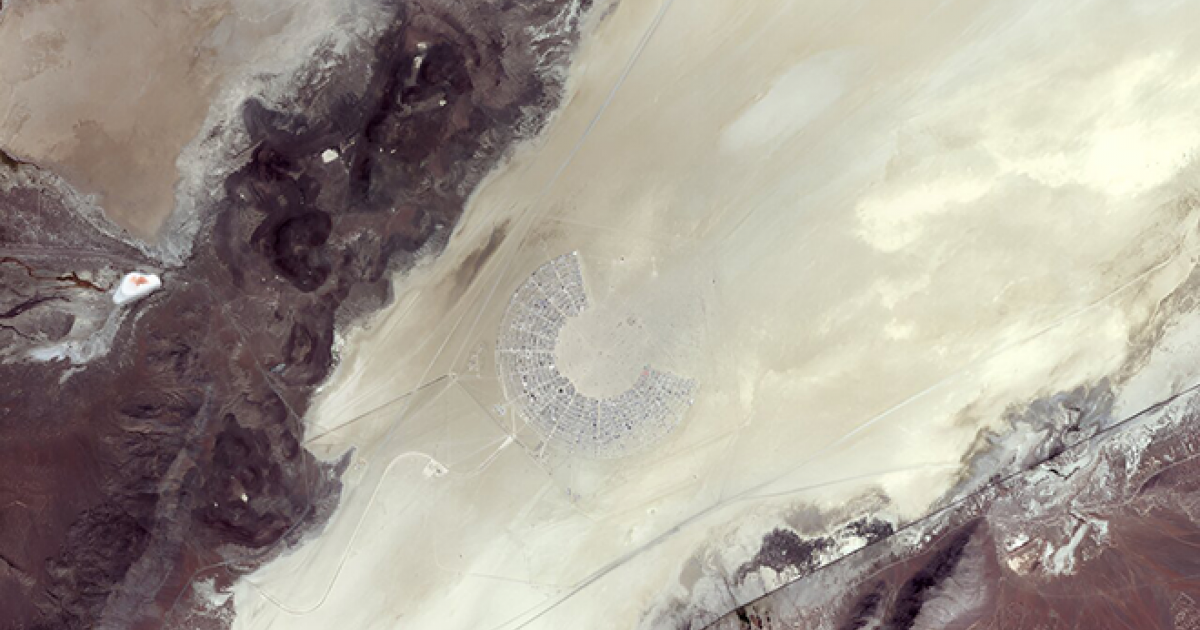 Satellite photograph shows Burning Man from space News Mixmag Asia